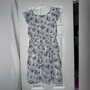 Lily Bleu Blue Floral Tiered Dress